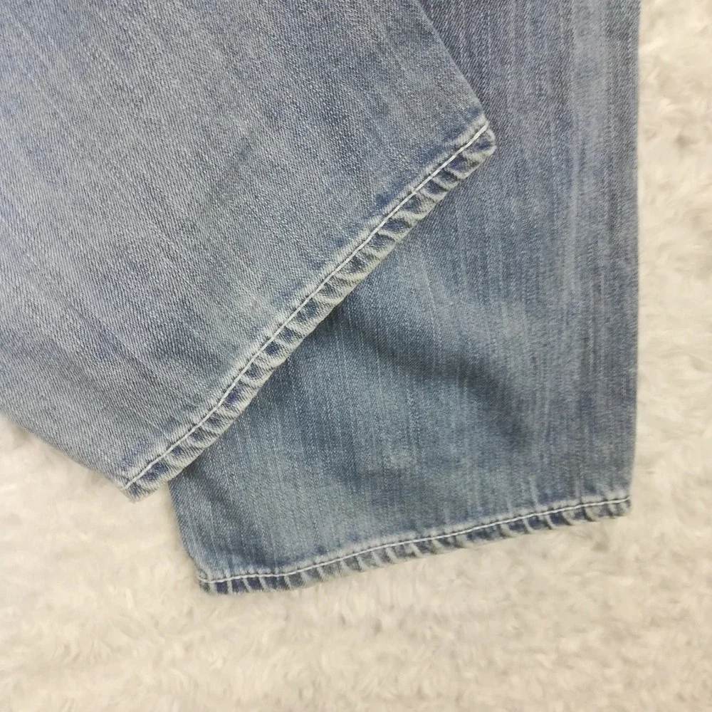 Big Star Mens Jeans Union Regular Straight Leg Blue Denim Light Wash Short 36S